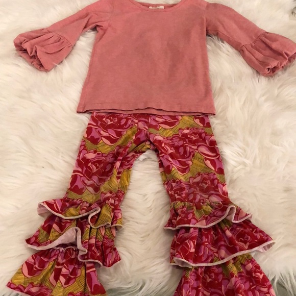 MATILDA JANE 3/4 SLEEV SHIRT & RUFFLE PANTS SZ 3